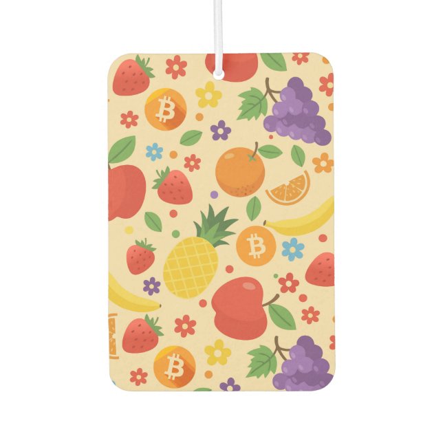 Désodorisant Pour Voiture Bitcoin Fruits (Devant)