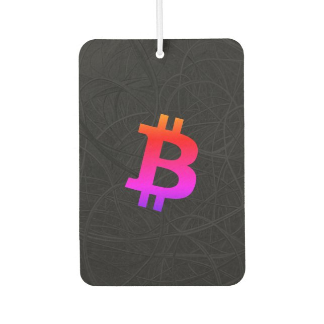 Désodorisant Pour Voiture Bitcoin Miami Neurone Noir (Devant)