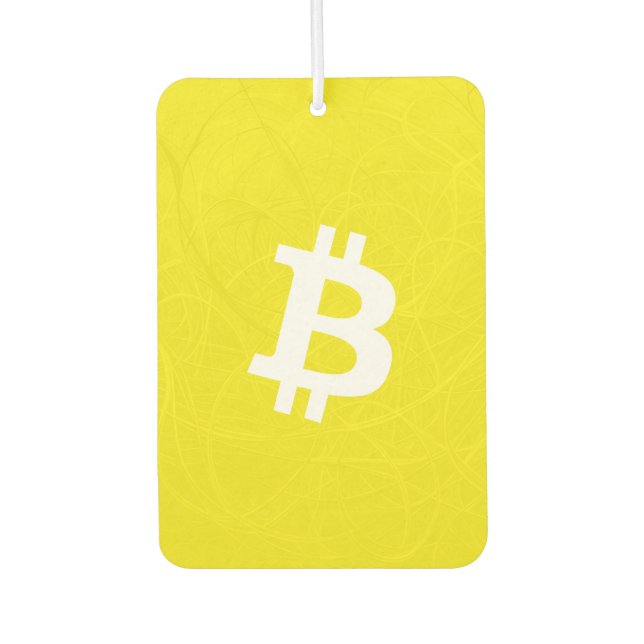 Désodorisant Pour Voiture BitCoin Neurone Jaune (Devant)