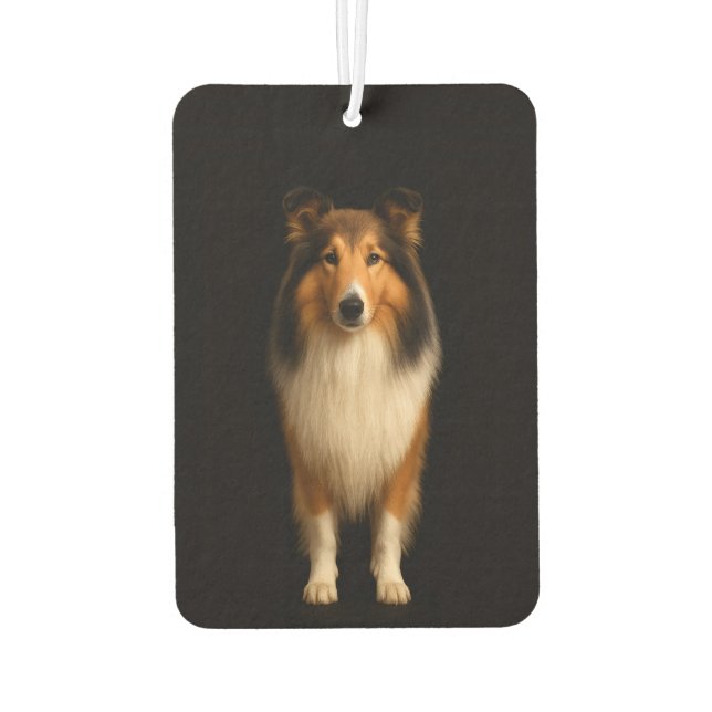 Désodorisant Pour Voiture Black 4 Luxe Car Air Fresheners, Loyal Collie Dog (Dos)