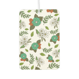 Désodorisant Pour Voiture Blanc Rétro et Floral Vert