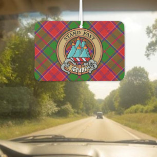 Désodorisant Pour Voiture Blason de Clan Grant sur tartan