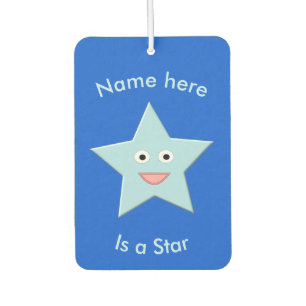 Désodorisant Pour Voiture Bleu clair Celebration Star Custom Air Freshener