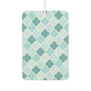 Désodorisant Pour Voiture Bleu Marocain Trellis, Lattes, Quatrefoil