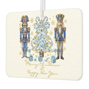 Désodorisant Pour Voiture Bleu noix d'or Joyeux Noël
