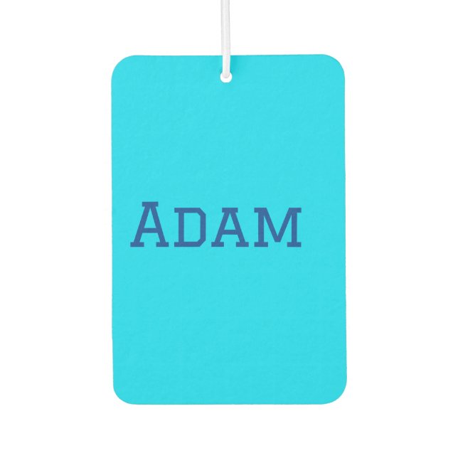 Désodorisant Pour Voiture bleu violet ajouter le texte du nom à l'école mess (Devant)