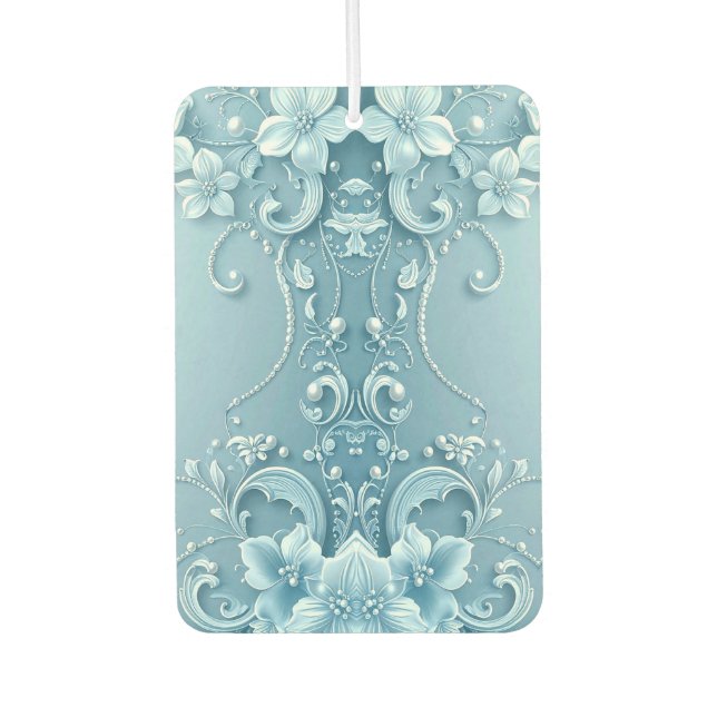 Désodorisant Pour Voiture Blue Decorative Floral Air Freshener (Devant)