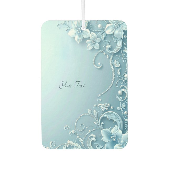 Désodorisant Pour Voiture Blue Decorative Floral Air Freshener (Devant)