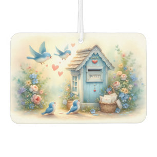 Désodorisant Pour Voiture Boîte aux lettres Bleue de Lettres d'Amour Cottage