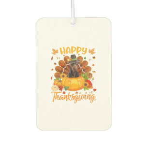 Désodorisant Pour Voiture Bon thanksgiving Doberman Chien Turquie Citrouille