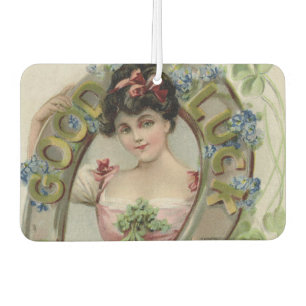 Désodorisant Pour Voiture Bonne Chance - Carte Vintage de la Saint-Patrick