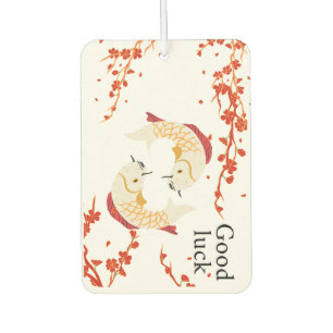 Désodorisant Pour Voiture Bonne chance Poisson Koi avec Sakura   Japonais él