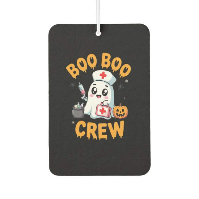 Désodorisant Pour Voiture Boo Boo Crew Nurse Cute Ghost Halloween Nursing Es (Devant)