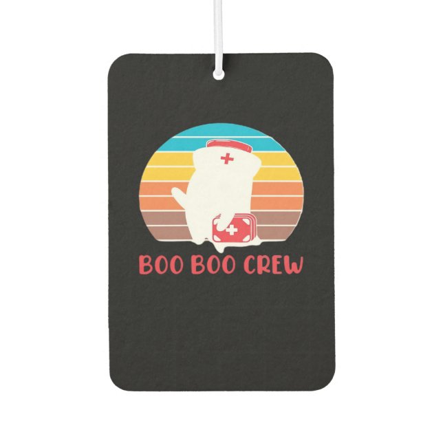Désodorisant Pour Voiture Boo Boo Crew Nurse Funny Ghost Halloween Classic T (Devant)