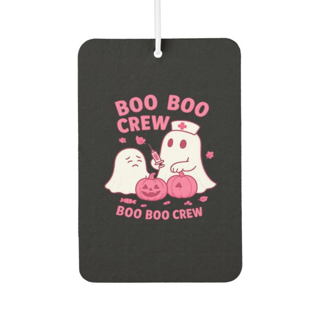 Désodorisant Pour Voiture Boo Boo Crew Nurse Funny Halloween Ghost Nurse Gir (Devant)