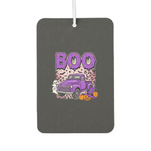 Désodorisant Pour Voiture Boo Halloween Camion Violet Fantôme et Citrouilles