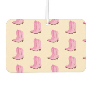 Désodorisant Pour Voiture Boots Cowboy Pink Country Texas Ranch