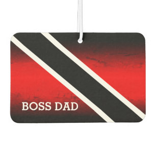 Désodorisant Pour Voiture BOSS DAD sur rouge blanc et noir dégradé