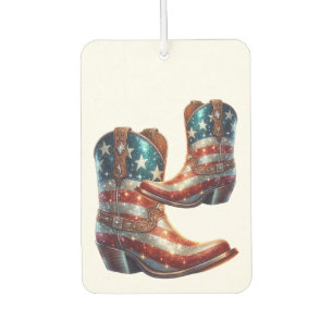 Désodorisant Pour Voiture Bottes de cowboy Drapeau Américain Bling