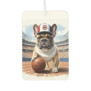 Désodorisant Pour Voiture Bouledogue français Basketball Bulldog Jour de la