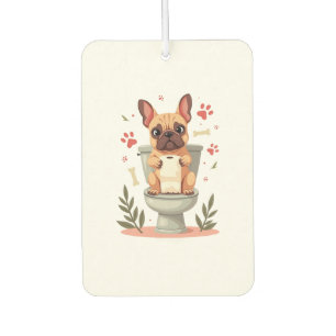 Désodorisant Pour Voiture Bouledogue français en colère vintage tenant du pa