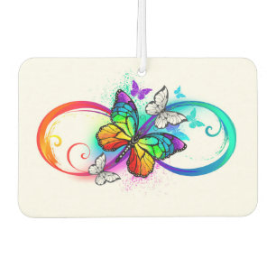 Désodorisant Pour Voiture Bright infinity with rainbow butterfly
