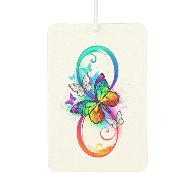 Désodorisant Pour Voiture Bright infinity with rainbow butterfly (Devant)