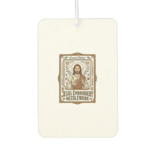 Désodorisant Pour Voiture Broderie Jésus Travail à l'aiguille Jésus Broderie