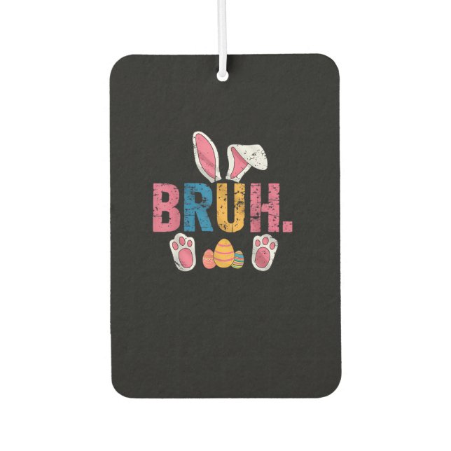 Désodorisant Pour Voiture Bruh Bunny Pâques mignonne mème pour les enfants _ (Devant)
