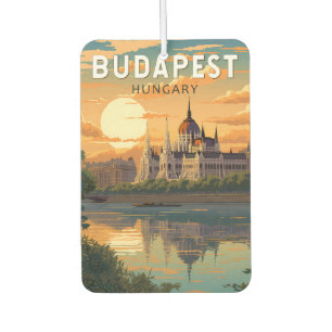 Désodorisant Pour Voiture Budapest Hongrie Travel Art Vintage
