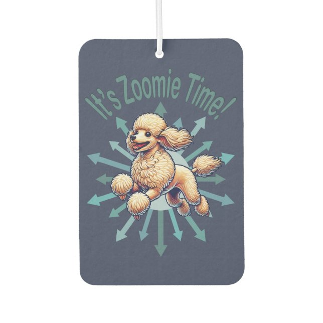 Désodorisant Pour Voiture C’est Zoomie Time Poodle (Devant)