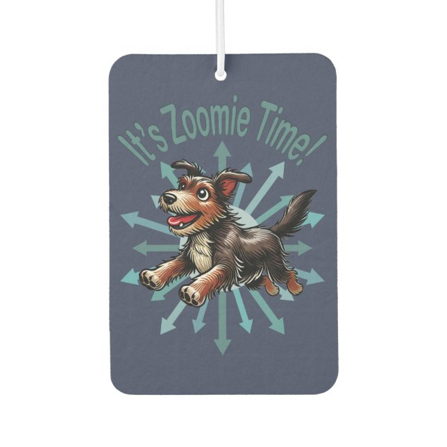 Désodorisant Pour Voiture C’est Zoomie Time Terrier Mutt (Devant)