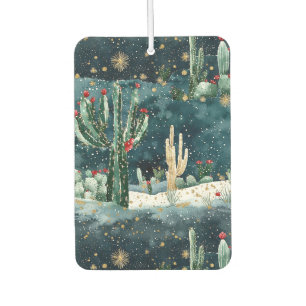 Désodorisant Pour Voiture Cactus Western Cowboy Cowgirl Noël