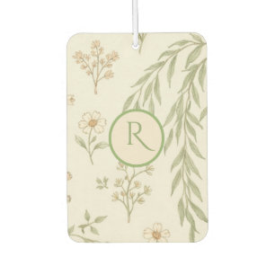 Désodorisant Pour Voiture Cadeau Bohème Monogramme Cottagecore