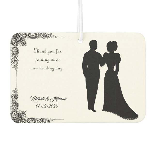 Désodorisant Pour Voiture Cadeau de Mariage (Devant)