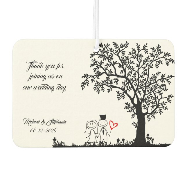 Désodorisant Pour Voiture Cadeau de mariage  (Devant)