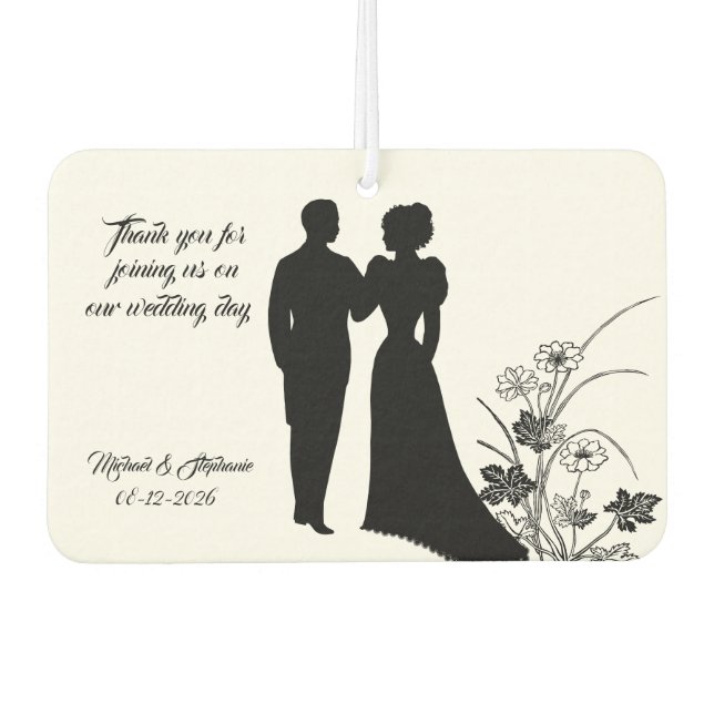 Désodorisant Pour Voiture Cadeau de mariage (Devant)