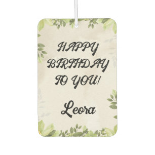 Désodorisant Pour Voiture Cadeau de message d'anniversaire personnalisé