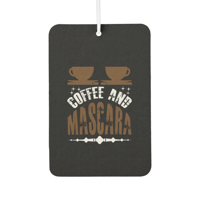 Désodorisant Pour Voiture Café Art Café Et Mascara (Devant)
