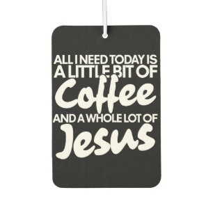 Désodorisant Pour Voiture Café et Jésus