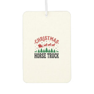 Désodorisant Pour Voiture Camion à chevaux de Noël Western Santa Sleigh Desi
