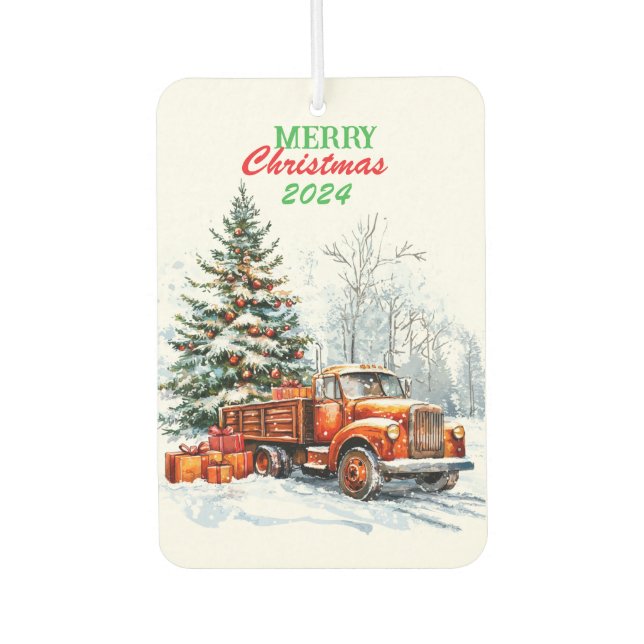 Désodorisant Pour Voiture Camion de Noël (Devant)