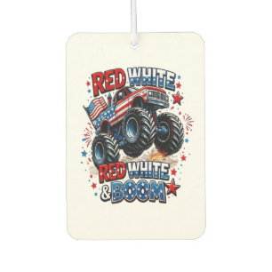 Désodorisant Pour Voiture Camion Monstre Red White Boom