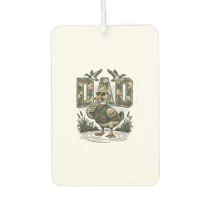 Désodorisant Pour Voiture Camo Canard Papa Gravure Vintage T-Shirt Design_1
