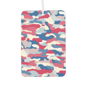 Désodorisant Pour Voiture Camouflage rouge blanc et bleu