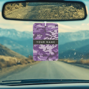 Désodorisant Pour Voiture Camouflage violet Votre nom Personnalisez