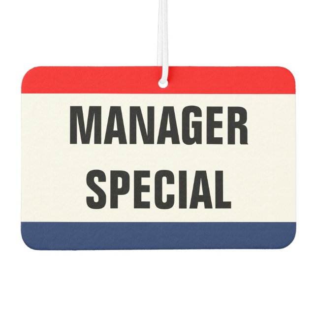 Désodorisant Pour Voiture Car Manager Special Promo Signage Customizable (Devant)