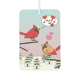 Désodorisant Pour Voiture Cardinaux du Nord Rouge mignonne Amour Paysage hiv