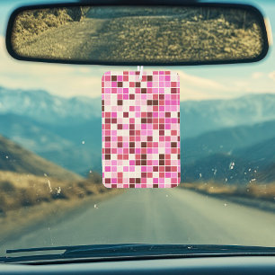 Désodorisant Pour Voiture Carreaux de piscine, Carreaux de mosaïque rose, Mo