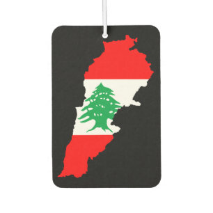 Désodorisant Pour Voiture Carte du Liban avec aimant en pierre de drapeau